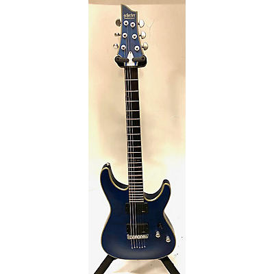 Schecter Guitar Research Used Schecter Guitar Research C-1 Platinum Satin Transparent Midnight Blue Solid Body Electric Guitar