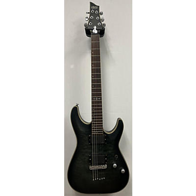 Schecter Guitar Research Used Schecter Guitar Research C-1 Platinum Trans Green Black Solid Body Electric Guitar