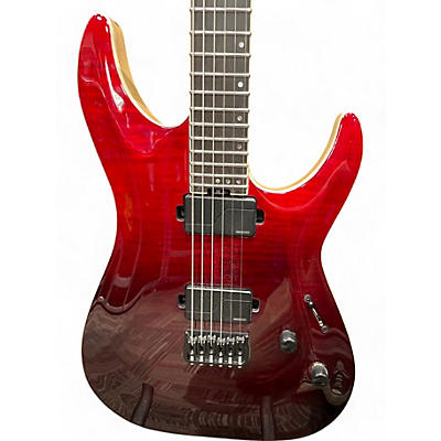 Schecter Guitar Research Used Schecter Guitar Research C-1 SLS ELITE Red to Black Fade Solid Body Electric Guitar