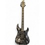 Used Schecter Guitar Research C-1 Silver Mountain Black and Silver Solid Body Electric Guitar Black and Silver