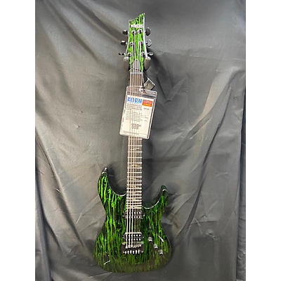 Schecter Guitar Research Used Schecter Guitar Research C-1 Silver Mountain Toxic Venom Solid Body Electric Guitar