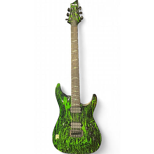 Used Schecter Guitar Research C-1 Silver mountain Toxic Venom Solid Body Electric Guitar Toxic Venom