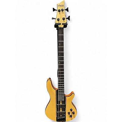 Used Schecter Guitar Research C-4 GT Natural Electric Bass Guitar