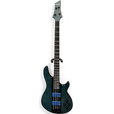 Used Schecter Guitar Research C-4 GT Trans Blue Electric Bass Guitar