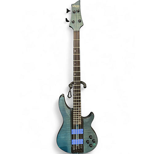 Used Schecter Guitar Research C-4 GT Trans Teal Electric Bass Guitar Trans Teal