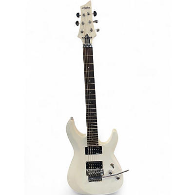 Used Schecter Guitar Research C-6 Deluxe Alpine White Solid Body Electric Guitar