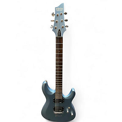 Used Schecter Guitar Research C-6 Deluxe Ice Blue Metallic Solid Body Electric Guitar