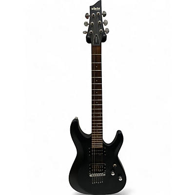 Schecter Guitar Research Used Schecter Guitar Research C-6 Deluxe Satin Black Solid Body Electric Guitar