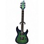 Used Schecter Guitar Research C-6 ELITE GREEN BURST Solid Body Electric Guitar GREEN BURST