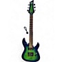 Used Schecter Guitar Research C-6 ELITE GREEN BURST Solid Body Electric Guitar GREEN BURST