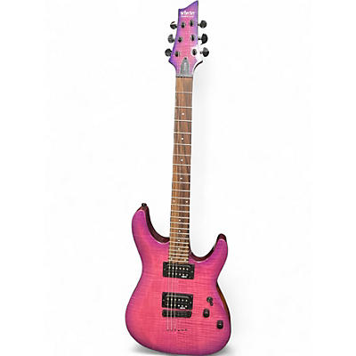 Used Schecter Guitar Research C-6 ELITE MAGENTA Solid Body Electric Guitar