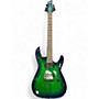 Used Schecter Guitar Research C-6 Elite Blue/Green Burst Solid Body Electric Guitar Blue/Green Burst