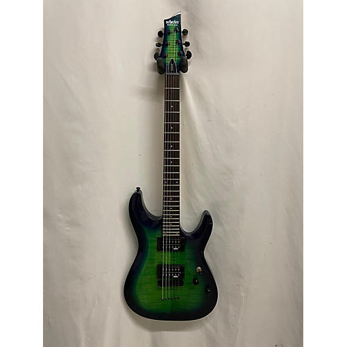 Schecter Guitar Research Used Schecter Guitar Research C-6 Elite Green Solid Body Electric Guitar Green