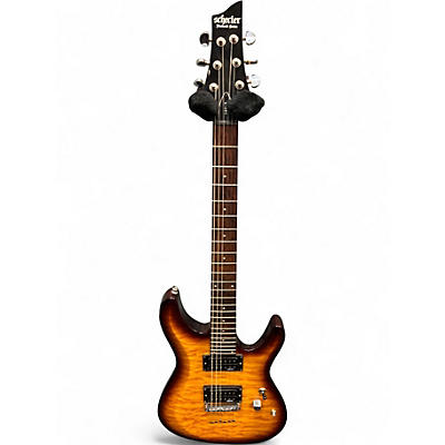 Used Schecter Guitar Research C-6 PLUS Vintage Sunburst Solid Body Electric Guitar