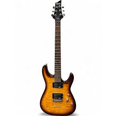 Used Schecter Guitar Research C-6 Plus 3 Color Sunburst Solid Body Electric Guitar