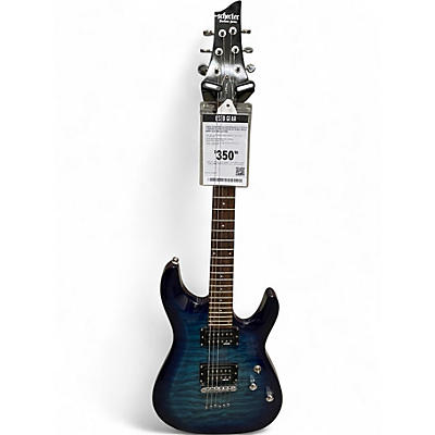 Used Schecter Guitar Research C-6 Plus Diamond Series Ocean Blue Burst Solid Body Electric Guitar