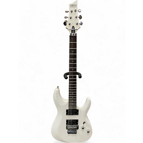 Used Schecter Guitar Research C-6 deluxe White Solid Body Electric Guitar White