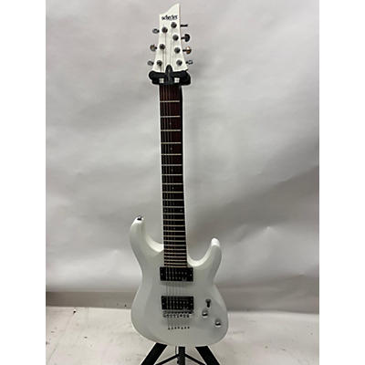 Schecter Guitar Research Used Schecter Guitar Research C-7 Deluxe White Solid Body Electric Guitar