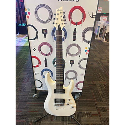 Schecter Guitar Research Used Schecter Guitar Research C-7 Deluxe White Solid Body Electric Guitar