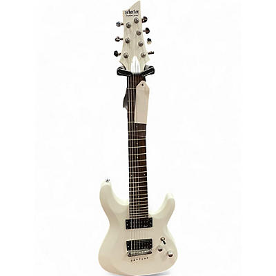 Used Schecter Guitar Research C-7 Deluxe white Solid Body Electric Guitar