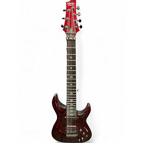 Used Schecter Guitar Research C-7 FR-S Apocalypse Red Reign Solid Body Electric Guitar Red Reign