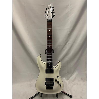 Used Schecter Guitar Research C-7 FR White Solid Body Electric Guitar