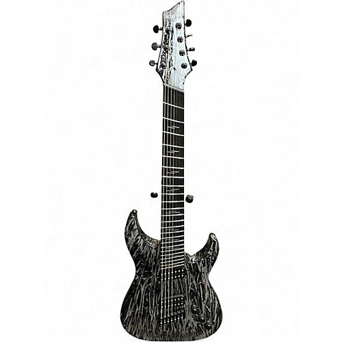Used Schecter Guitar Research C-7 MULTISCALE SILVER MOUNTAIN Solid Body Electric Guitar SILVER MOUNTAIN
