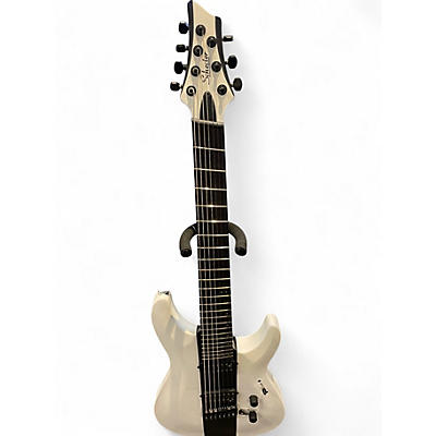 Used Schecter Guitar Research C-7 Multiscale Rob Scallon white Solid Body Electric Guitar