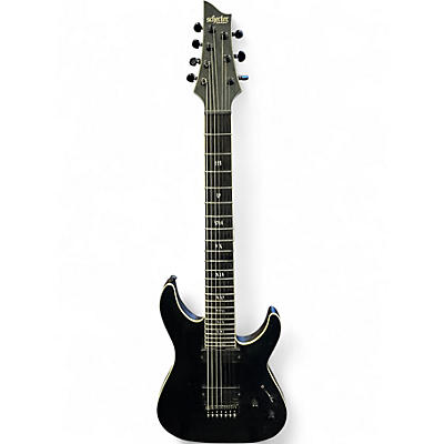 Used Schecter Guitar Research C-7 SLS Elite Evil Twin Black Solid Body Electric Guitar
