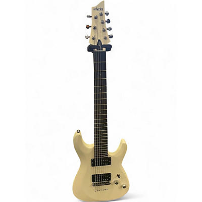 Used Schecter Guitar Research C-7 White Solid Body Electric Guitar