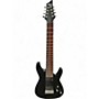 Used Schecter Guitar Research C-8 DELUXE Black Solid Body Electric Guitar Black