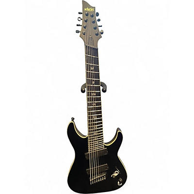 Used Schecter Guitar Research C-8 MS SLS Elite Evil Twin 8-String Black Satin Solid Body Electric Guitar