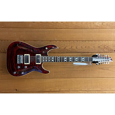 Schecter Guitar Research Used Schecter Guitar Research C/SH-12 Red And Black Hollow Body Electric Guitar