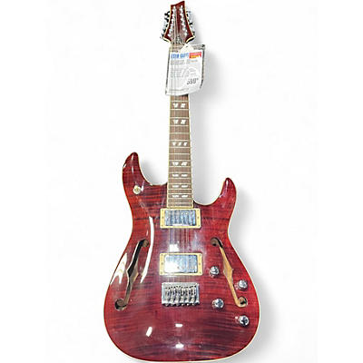 Used Schecter Guitar Research C/SH-12 Red Hollow Body Electric Guitar