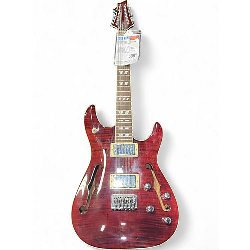Used Schecter Guitar Research C/SH-12 Red Hollow Body Electric Guitar Red
