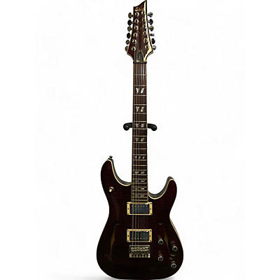 Schecter Guitar Research Used Schecter Guitar Research C/SH-12 Trans Red Hollow Body Electric Guitar