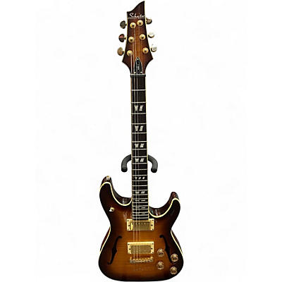 Used Schecter Guitar Research C/SH1 Sunburst Hollow Body Electric Guitar