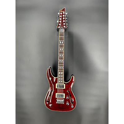 Schecter Guitar Research Used Schecter Guitar Research C/sh-12 Trans Red Hollow Body Electric Guitar