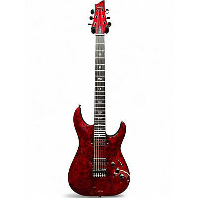 Used Schecter Guitar Research C1 Apocalypse Red Reign Solid Body Electric Guitar