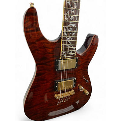 Schecter Guitar Research Used Schecter Guitar Research C1 Classic Amber quilt Solid Body Electric Guitar