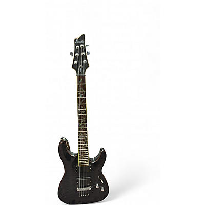 Used Schecter Guitar Research C1 Classic SEE THRU BLUE Solid Body Electric Guitar