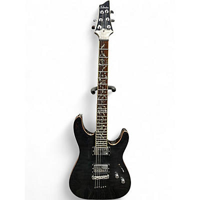 Used Schecter Guitar Research C1 Classic Trans Black Solid Body Electric Guitar