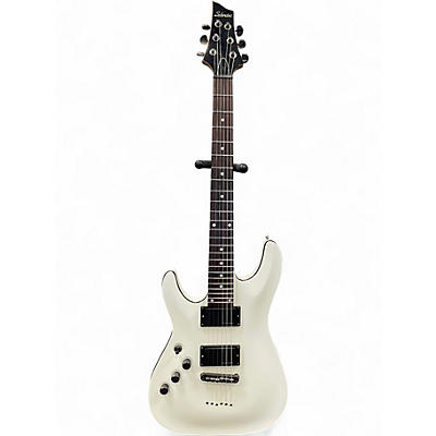 Used Schecter Guitar Research C1 Classic White Solid Body Electric Guitar
