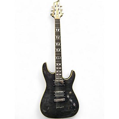 Used Schecter Guitar Research C1 Custom Black Quilt Solid Body Electric Guitar