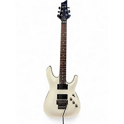 Used Schecter Guitar Research C1 Custom FR Alpine White Solid Body Electric Guitar