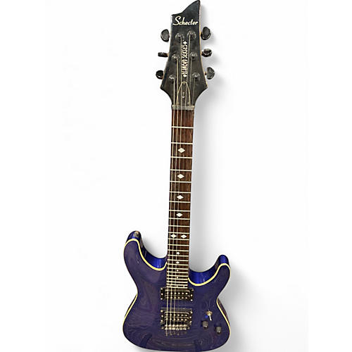 Used Schecter Guitar Research C1 DIAMOND SERIES Blue Solid Body Electric Guitar Blue