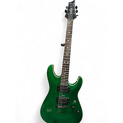 Used Schecter Guitar Research C1  DIAMOND SERIES  Green Solid Body Electric Guitar