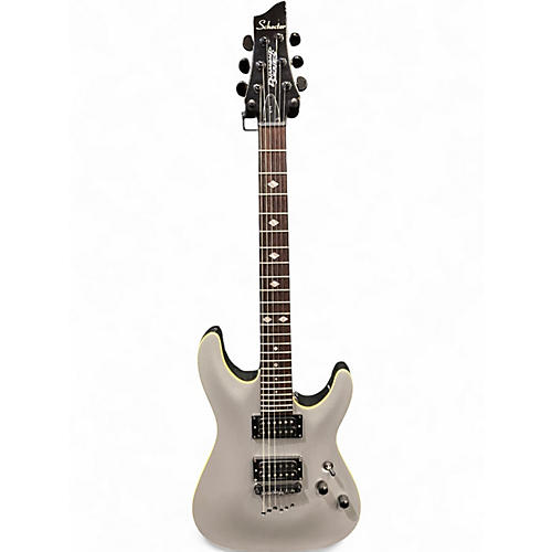 Used Schecter Guitar Research C1 Diamond Series   Silver Sparkle Solid Body Electric Guitar Silver Sparkle