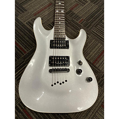 Schecter Guitar Research Used Schecter Guitar Research C1 Diamond Series Silver Sparkle Solid Body Electric Guitar