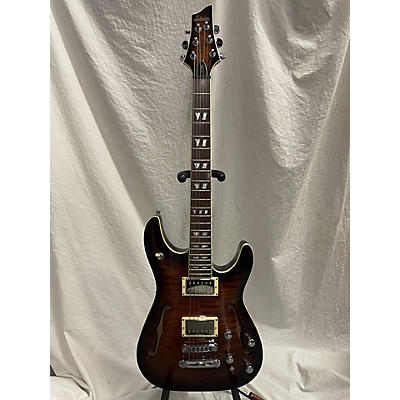 Schecter Guitar Research Used Schecter Guitar Research C1 E/A Brown Sunburst Hollow Body Electric Guitar